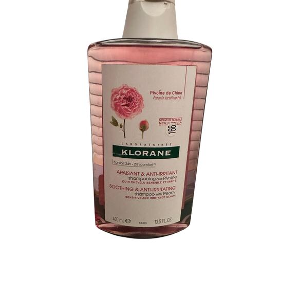 Rare Klorane Peony Shampoo 400ml Soothing Anti-Irritant Sensitive Scalp Formula - Picture 1 of 2